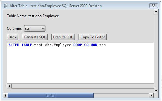 Ms Sql Server Drop Column From A Ms Sql Server Database Table Via The 1319