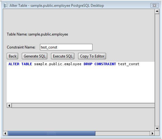 PostgreSQL Drop Constraint From A PostgreSQL Database Table Via The 