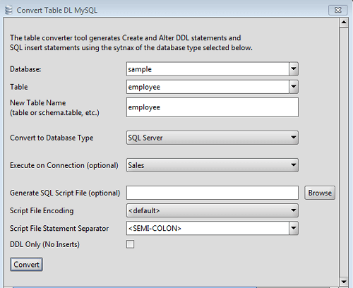 SQLite Database Conversion Tool