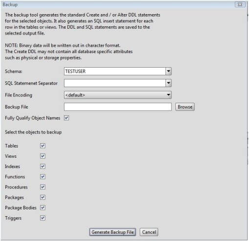 razorsql mysql database to zip file