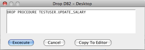 DB2 Drop Procedure