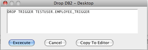 DB2 Drop Trigger