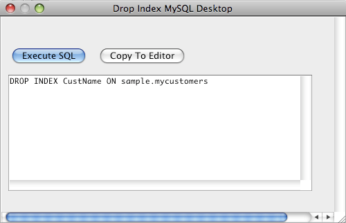 MySQL Drop Index