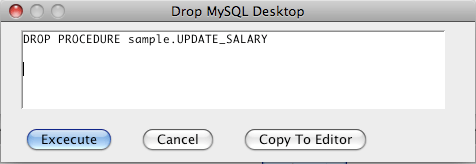 MySQL Drop Procedure