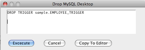 MySQL Drop Trigger