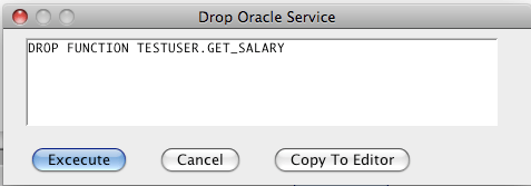Oracle Drop Function