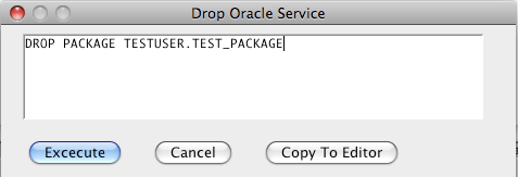 Oracle Drop Package