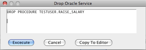 Oracle Drop Procedure