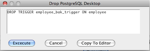 PostgreSQL Drop Trigger