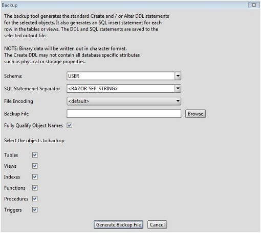 DB2 Database Backup Tool