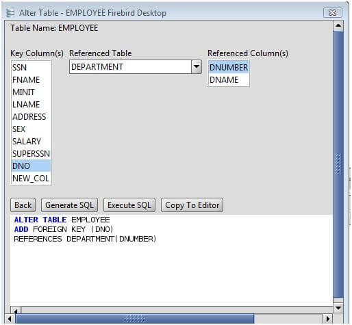 razorsql firebird autoinc column creation