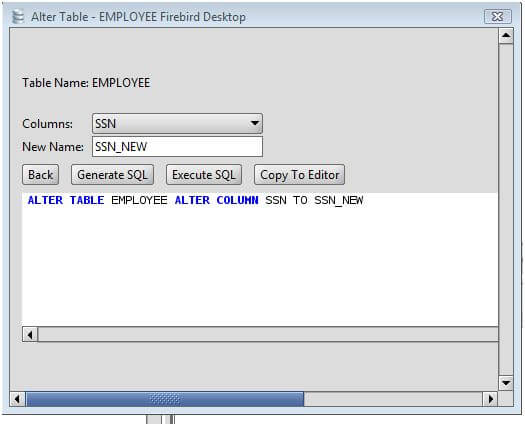 mysql rename column