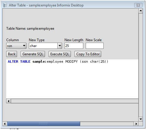 Oracle alter table modify column