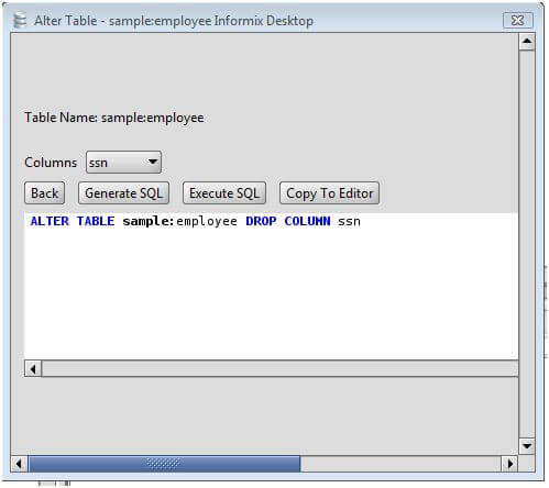 Sql drop column with index