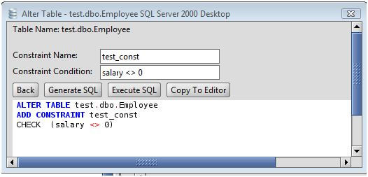 MS SQL Server Add Constraint