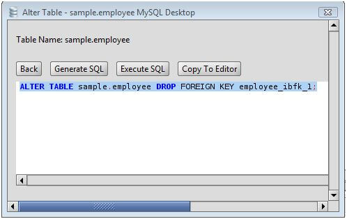 Mysql Drop Foreign Key From A