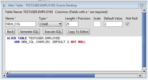 Oracle sql add columns