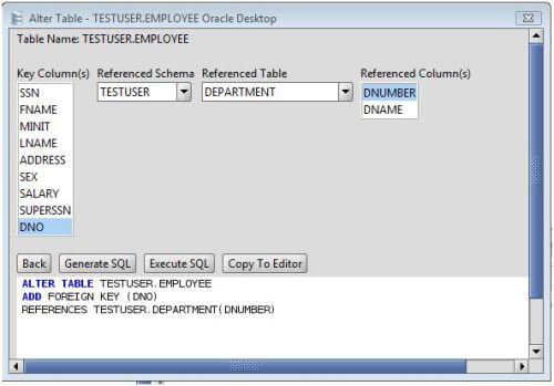 Oracle Add Foreign Key