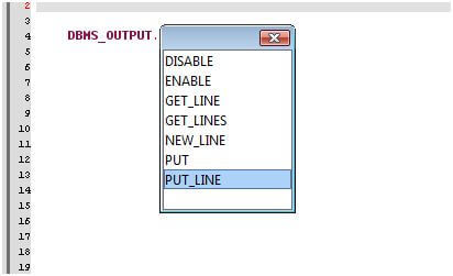 oracle sql developer autocomplete