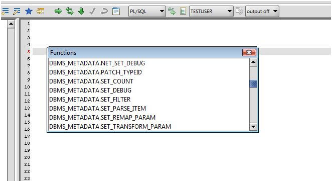 Oracle PL/SQL Auto Lookup