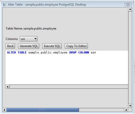 PostgreSQL Drop Column From A PostgreSQL Database Table Via The Alter 