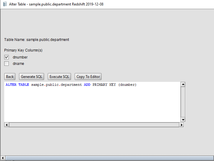 Redshift Add Primary Key To Redshift Database Tables Via The Alter Table Command