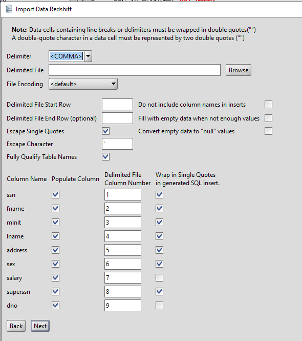 Redshift Import Tool 2