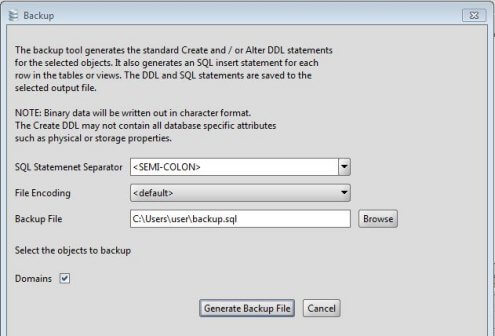 SimpleDB Database Backup Tool