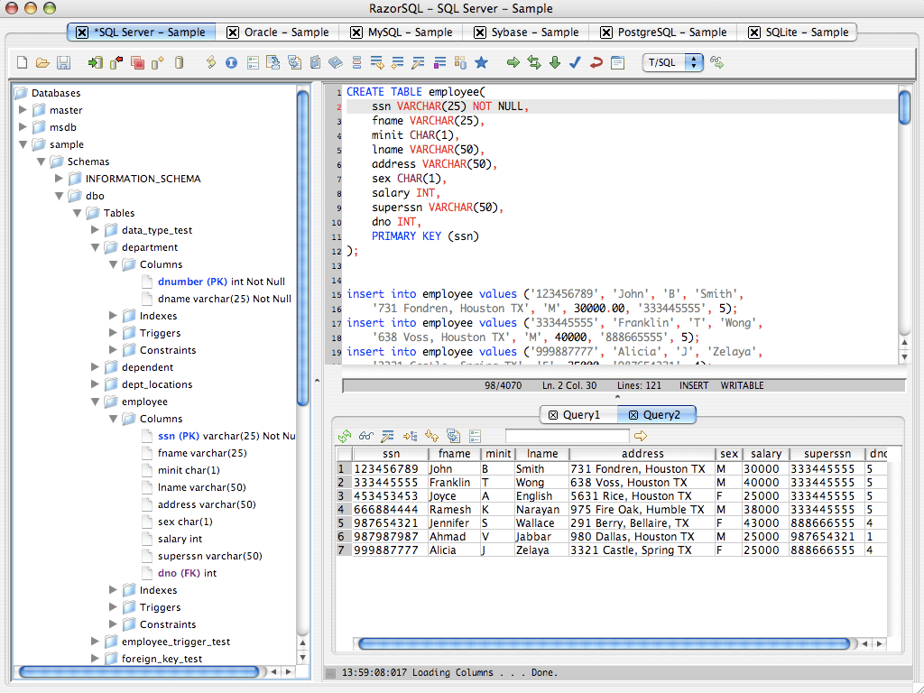 razorsql cassandra