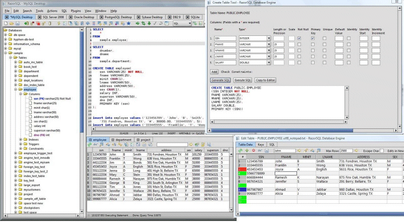 RazorSQL screenshot